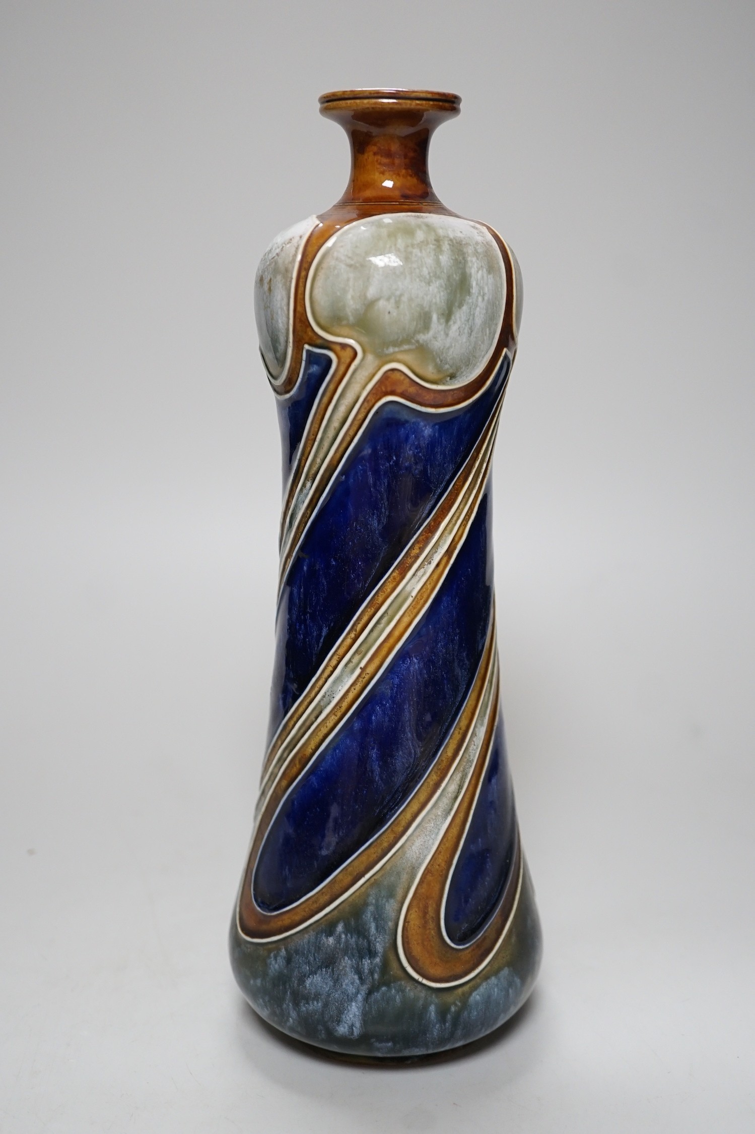 An Art Nouveau Doulton Lambeth vase by Frank Butler, 28.5cm